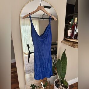 Bershka Satin Cowl Neck Mini Dress